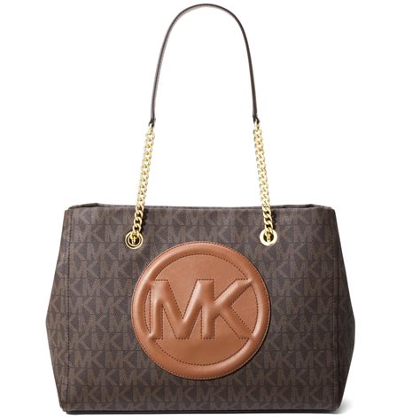 Michael Kors Brynn Large Logo and Faux Leather .